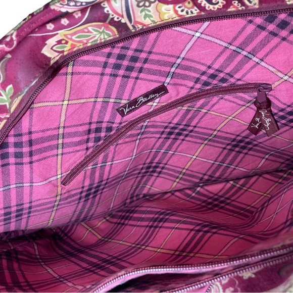 Vera Bradley Retired Piccadilly Plum Laptop Shoulder Bag - Picture 8 of 10